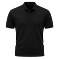 Premium Cotton Piqué Polo Shirt – Classic Black | GRIINBOUND