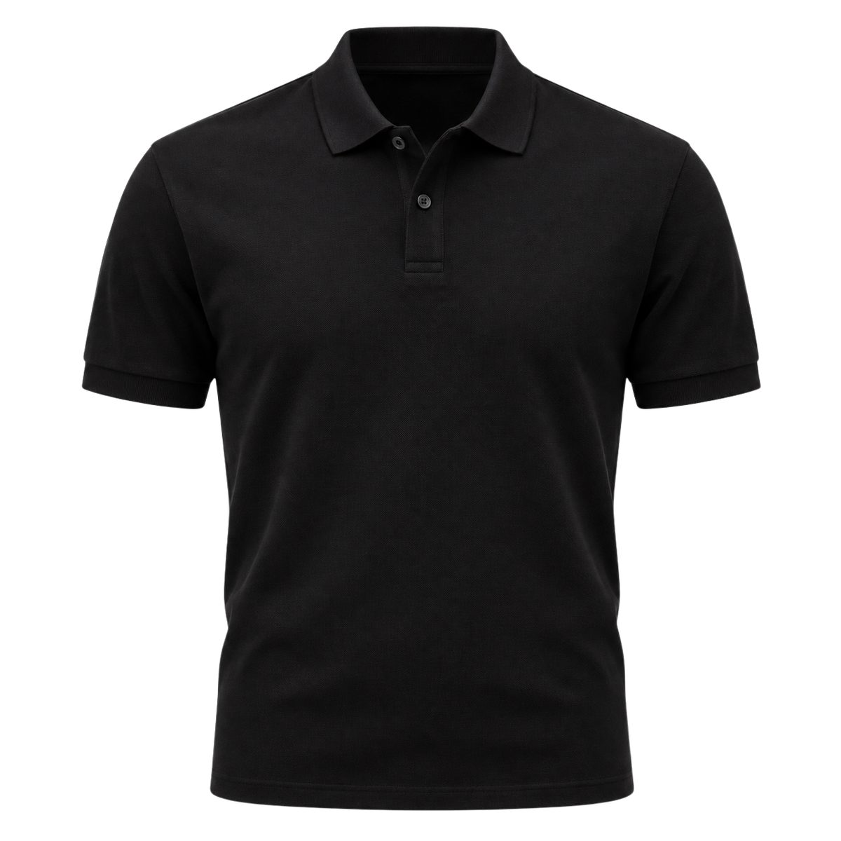 Premium Cotton Piqué Polo Shirt – Classic Black | GRIINBOUND