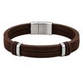 Premium Double-Strand Suede Bracelet – Dark Brown | GRIINBOUND