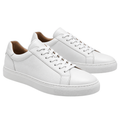 Premium Minimalist Leather Trainers – Classic White | GRIINBOUND