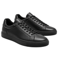 Premium Minimalist Leather Trainers – Classic Black | GRIINBOUND