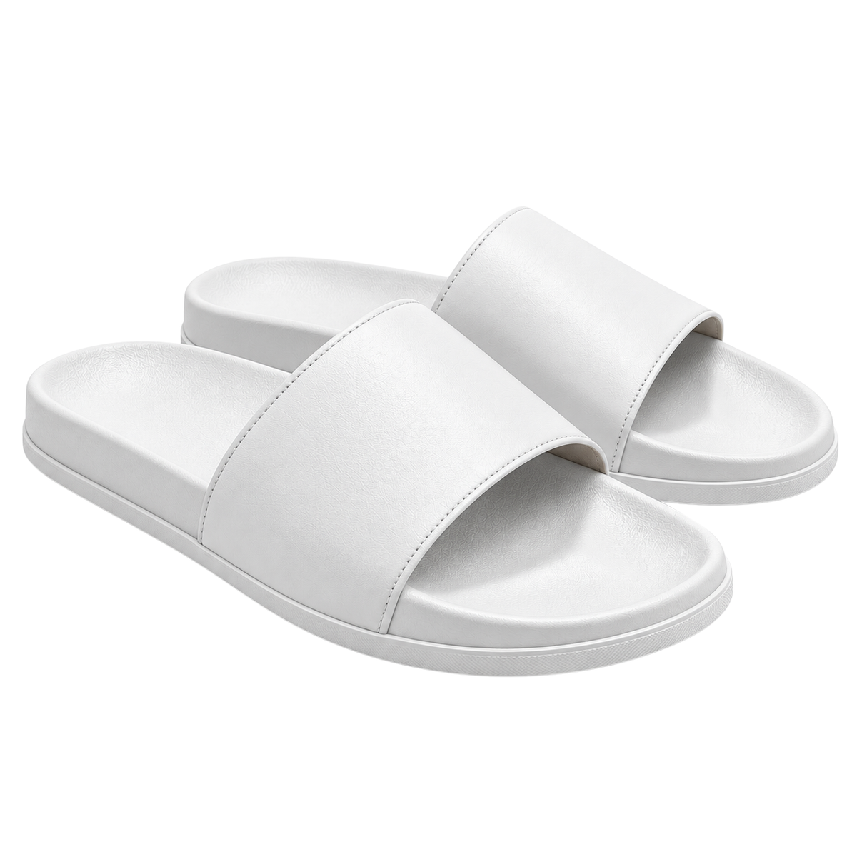 Premium Minimalist Slide Sandals – Classic White | GRIINBOUND
